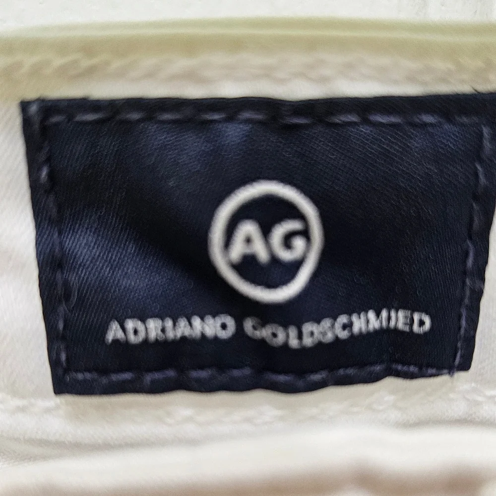 AG Adriano Goldschmied Prima Crop Cigarette Jeans White‎ Size 28